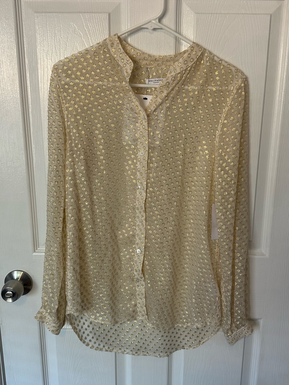 Equipment Silk Dot Blouse - Size XS NWT